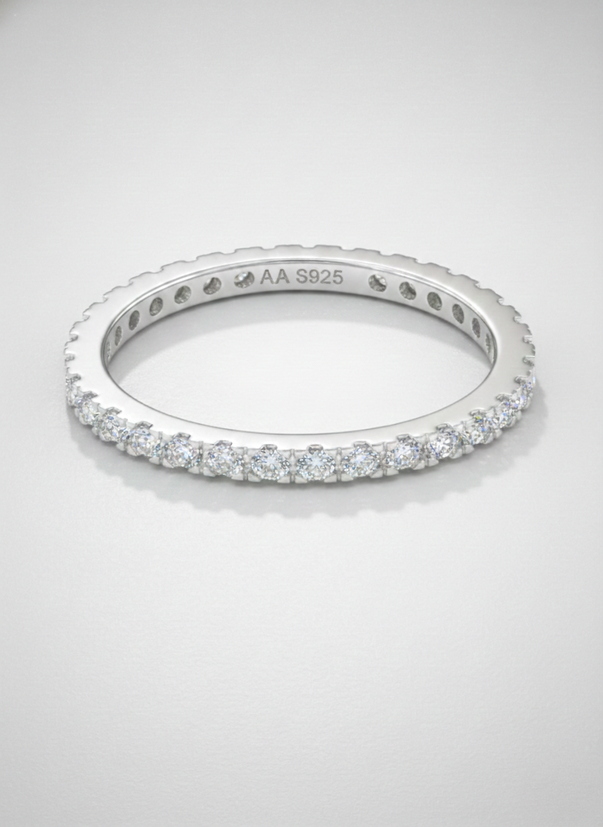 Anel Moissanite Prata 925 - AP288-CHU-28